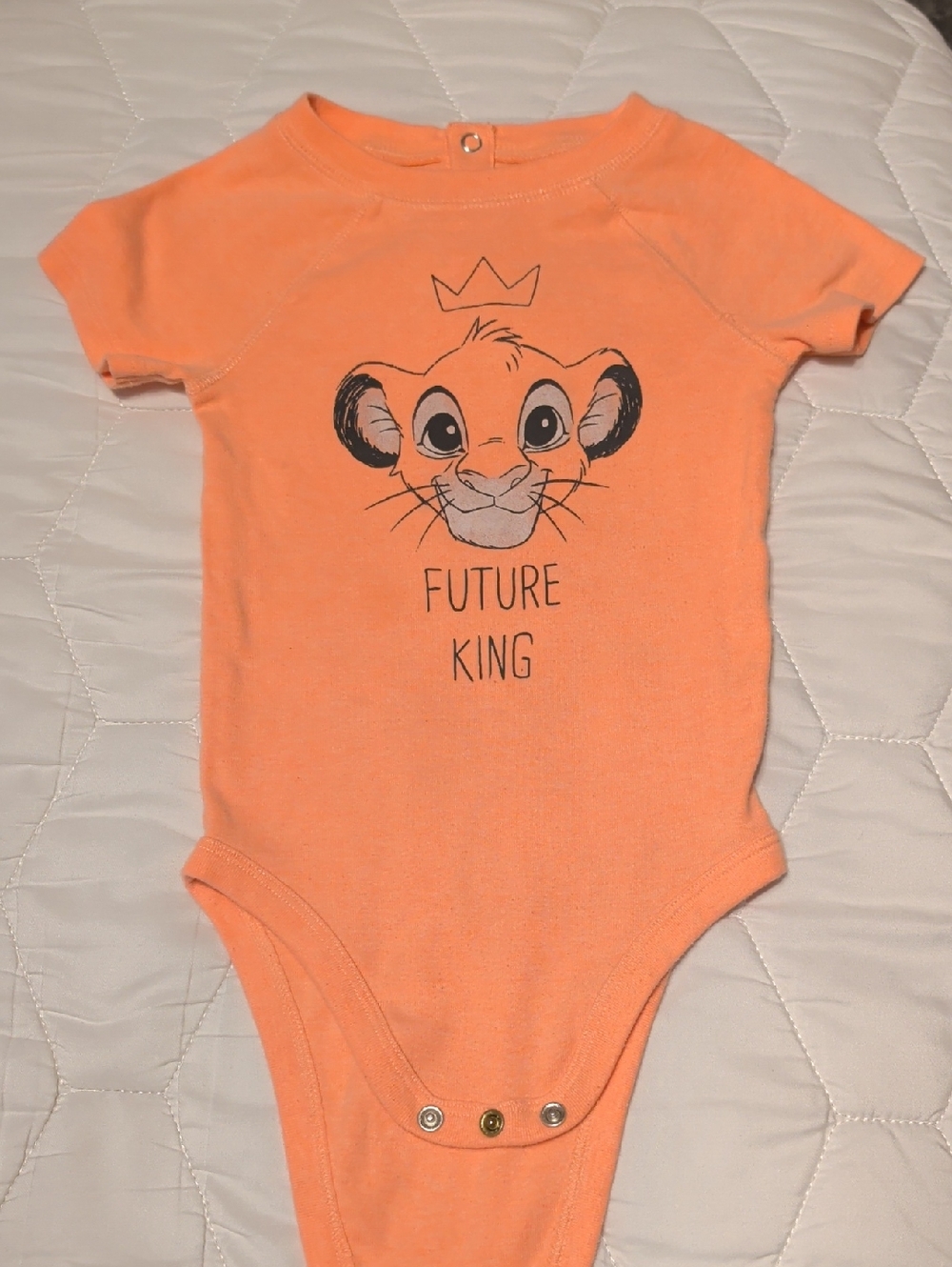 Future King Orange Baby One-Piece Bodysuit